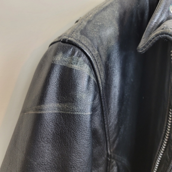 FMC Black 100% Leather Jacket - Picture 5 of 11